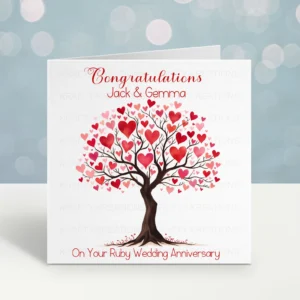 Ruby Wedding Anniversary Card
