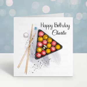 Personalised Pool Birthday Card