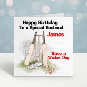 Personalised Cricket Birthday Card