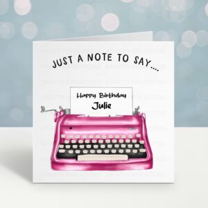 Personalised Typewriter Birthday Card
