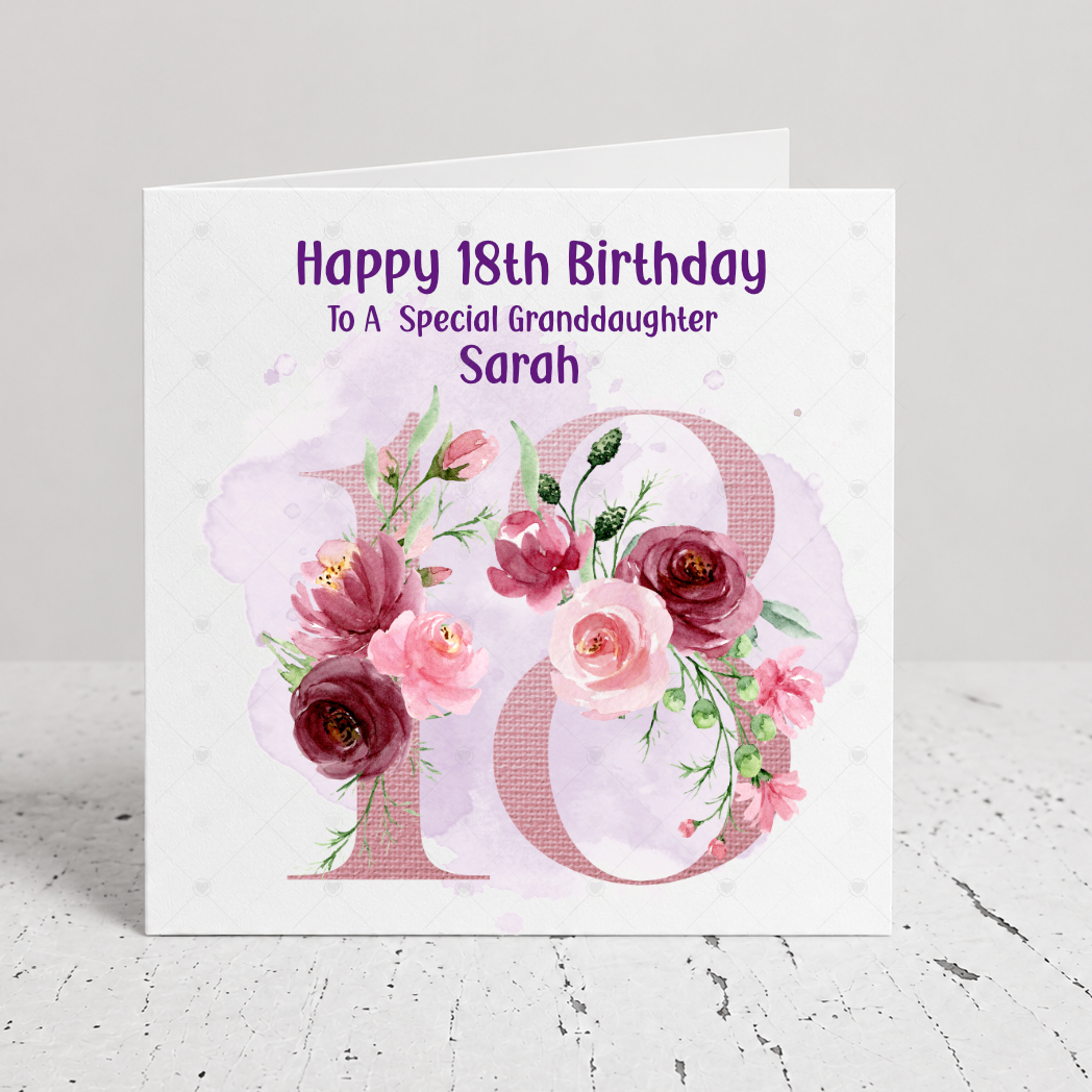 Personalised 18th Birthday Card