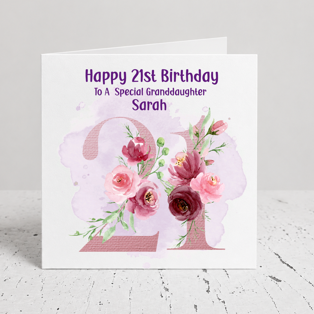 Personalised 21st Birthday Card