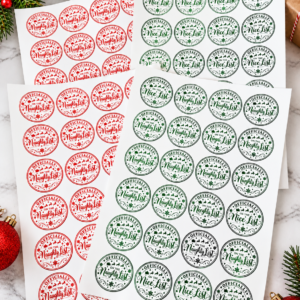 Christmas Foiled Stickers – Nice List & Naughty List