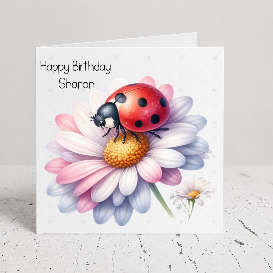 Personalised Ladybird Birthday Card