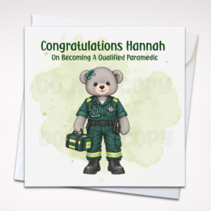 Personalised Paramedic Congratulations Card