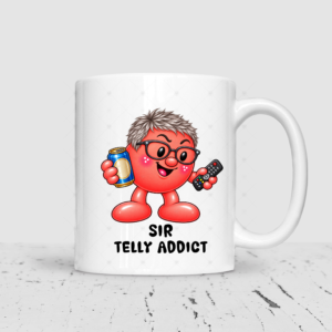 Sir Telly Addict Mug – For the King of the Remote