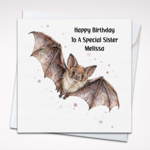 Personalised Bat Birthday Card