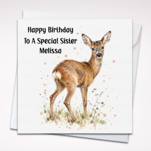 Personalised Deer Birthday Card