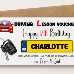 Personalised Driving Lesson Voucher