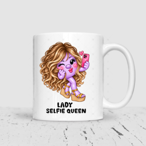 Lady Selfie Queen Mug – Funny Selfie Lover Gift for Her