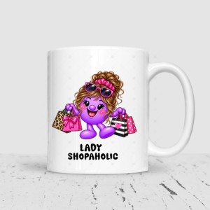 Lady Shopaholic Mug – Funny Shopping Lover Gift for Her