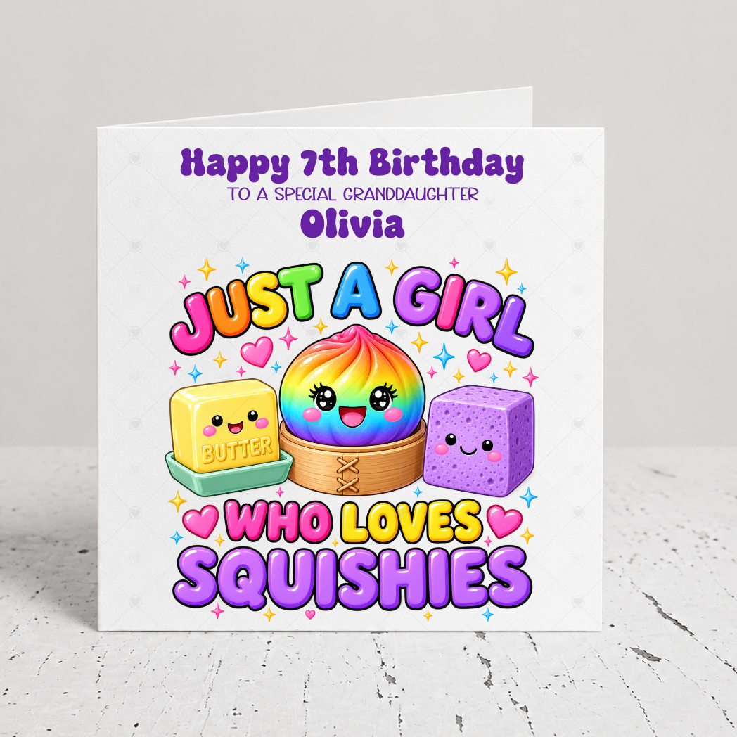 Personalised Squishies Birthday Card