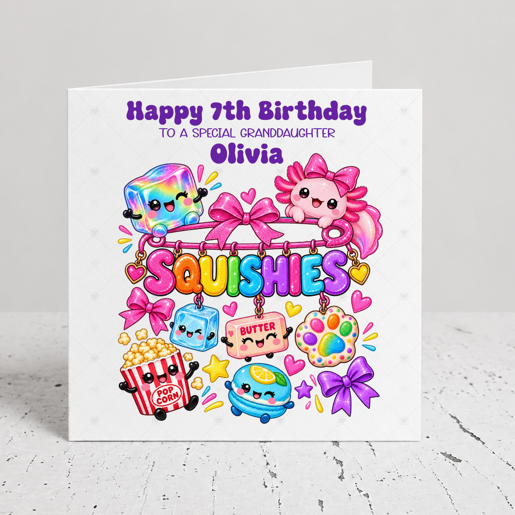 Personalised Squishies Birthday Card