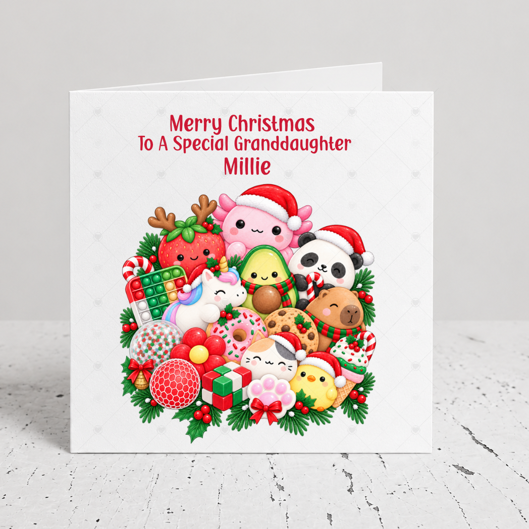 Personalised Squishies Christmas Card