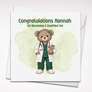 Personalised Vet Congratulations Card